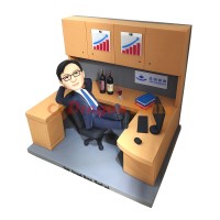 Office36 人像公仔專門店｜度身訂做手雕FIGURINE、人像公仔、大頭公仔、Q版公仔、3D公仔、畢業公仔、辦公室公仔 商業公仔款