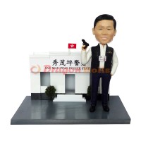 ASNO01 香港陶偶設計公司｜度身訂造Figurine，香港禮物訂製，人像公仔、人形公仔、Q版公仔、畢業公仔、榮休禮物、退休禮物、Farewell 禮物、移民禮物、警察公仔 各級軍裝